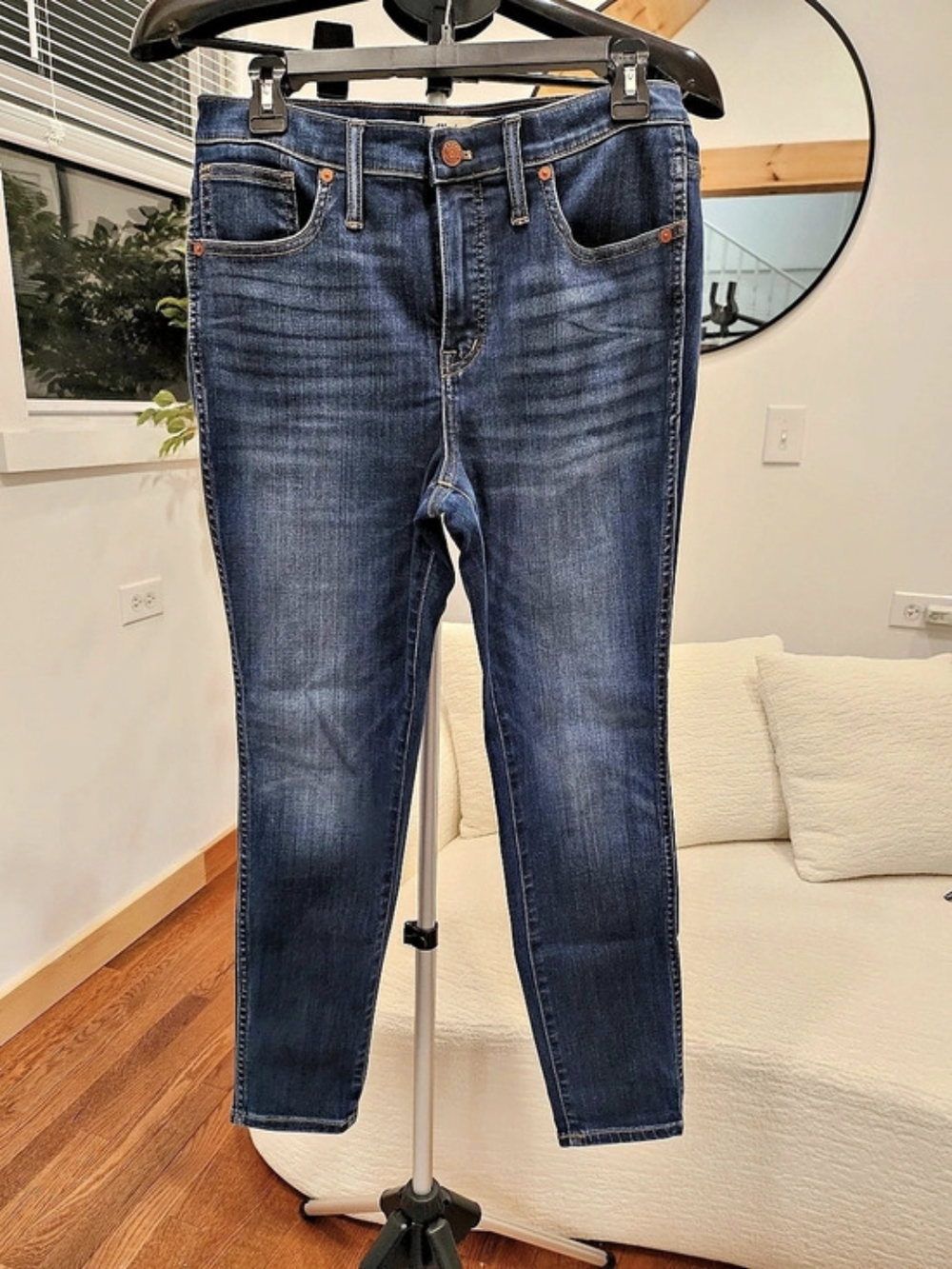 Madewell 10" High-Rise Skinny Jeans in Blue Waist 29 Like New